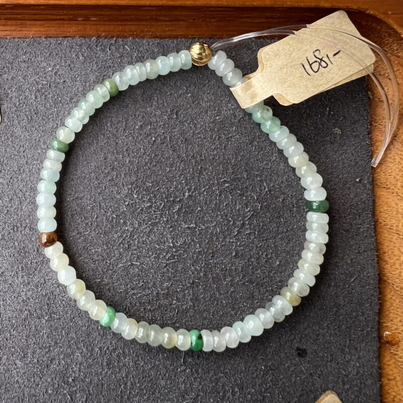 [5mm] Icy Multi-color Jade Bracelet Beads, BBM-1962 | Certified Grade A Jade