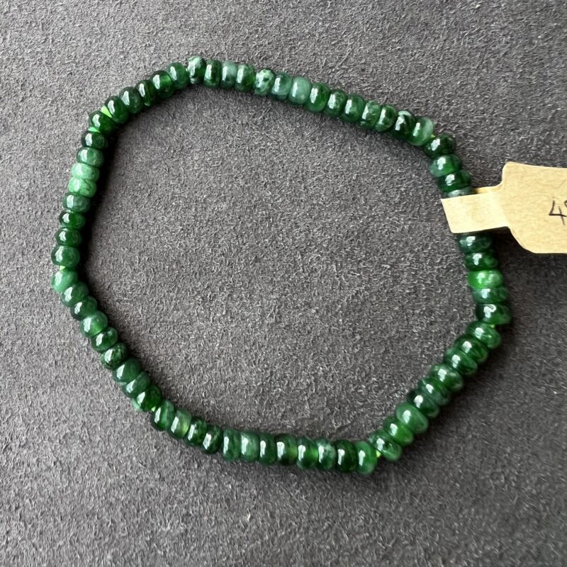 [6mm] Icy Green Jade Bracelet Beads, BBG-1978 | Certified Grade A Jade