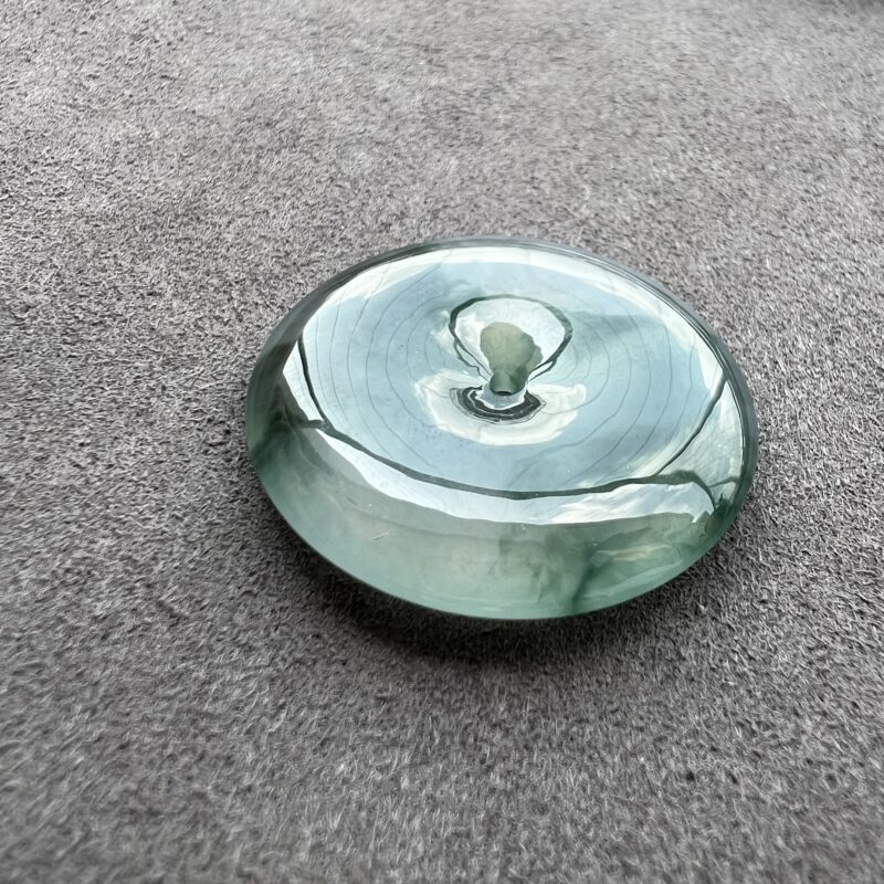 Icy Green Jade Pendant Button (Ping An Kou), PPG-2159 | Certified Grade A Jade