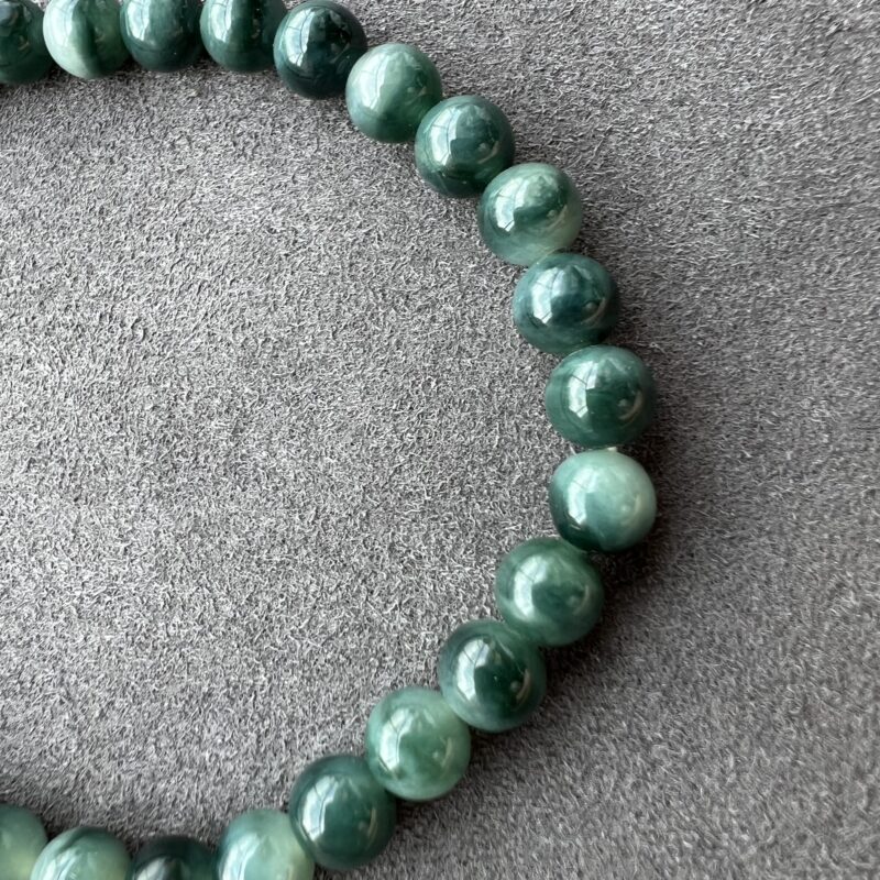 [6mm] Icy Blue Jade Bracelet Beads, BBB-2822 | Certified Grade A Jade