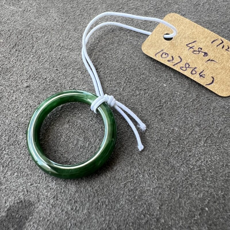 [HK14] Icy Green Jade Ring Full Jadeite Ring, RRG-2868 | Certified Grade A Jade
