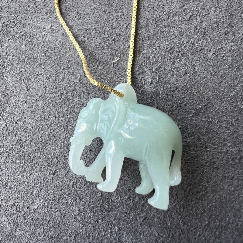 Icy Blue Jade Pendant Hand-carving Stone, PHB-2877 | Certified Grade A Jade