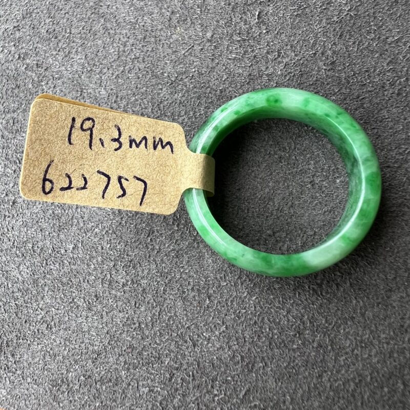 [HK20] Icy Green Jade Ring Full Jadeite Ring, RCG-2923 | Certified Grade A Jade
