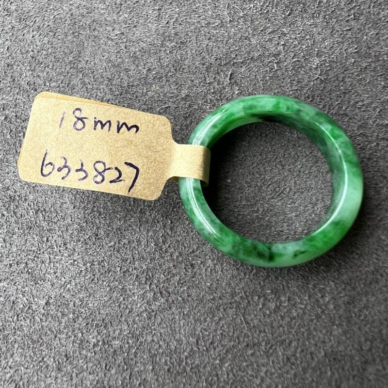 [HK18] Icy Green Jade Ring Full Jadeite Ring, RCG-2924 | Certified Grade A Jade
