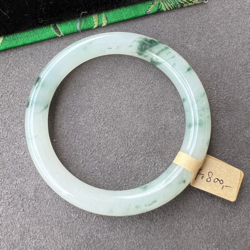 [54mm] Icy Green Jade Classic Bangle Round (Yuan Tiao), CYG-3740 | Certified Grade A Jade