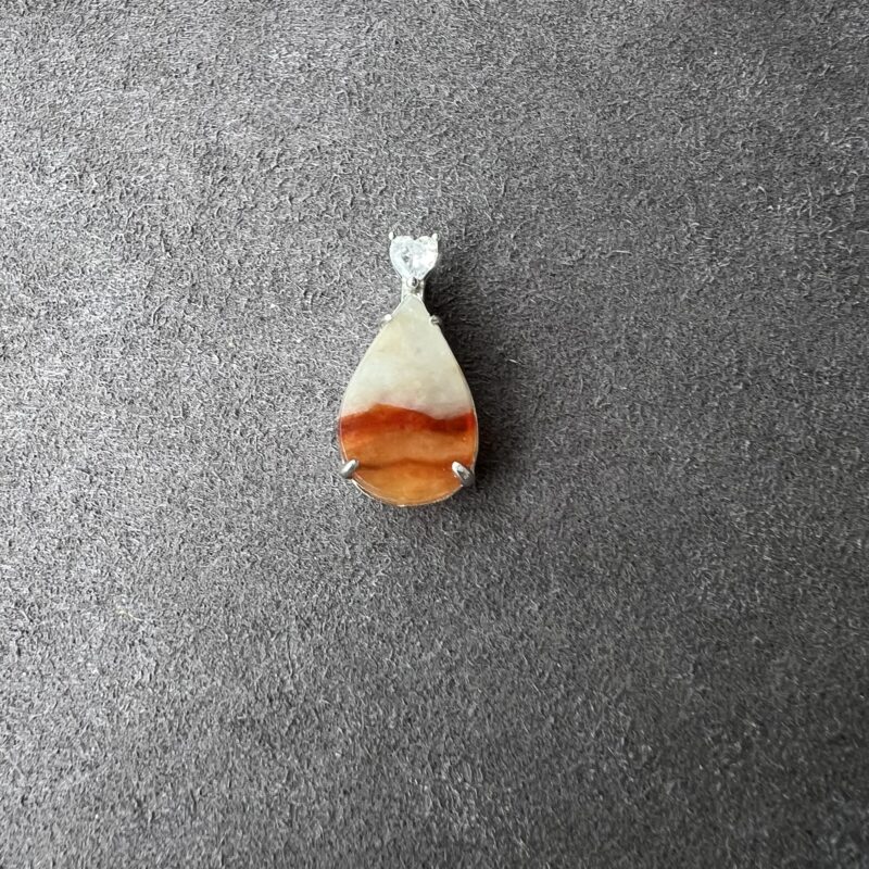 Icy Orange Jade Pendant Plate (Wu Shi Pai), PWO-3787 | Certified Grade A Jade