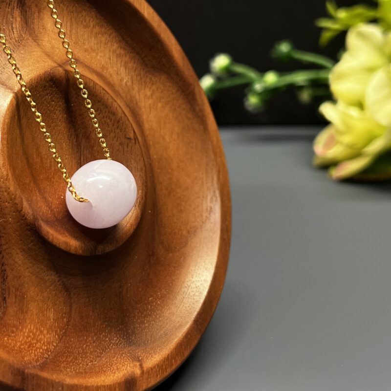 Icy Pink Jade Pendant Round, PRP-4218 | Certified Grade A Jade