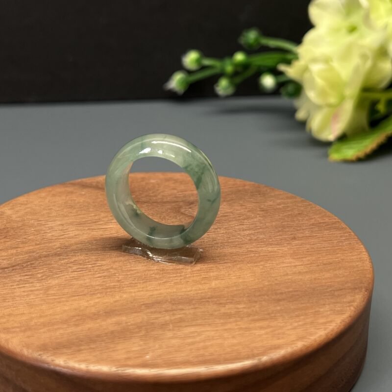 [HK18] Icy Blue Jade Ring Full Jadeite Ring, RRB-4466 | Certified Grade A Jade