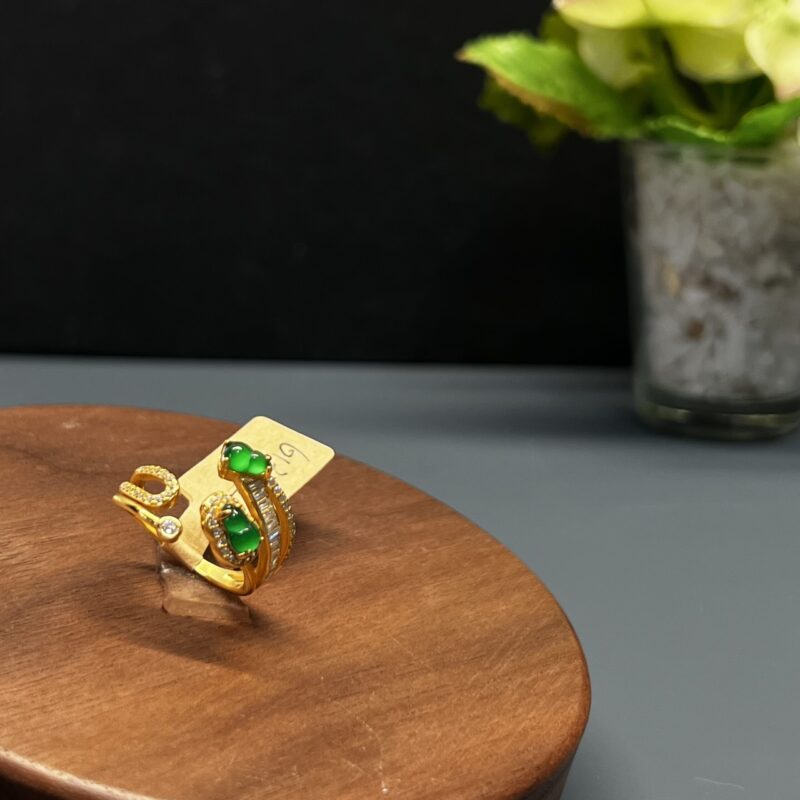 Icy Green Jade Ring, In S925 setting, Bundle (Various Design)