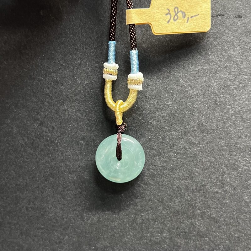 Icy Button (Ping An Kou) Jade Pendant in Handmade String, Bundle (various color)
